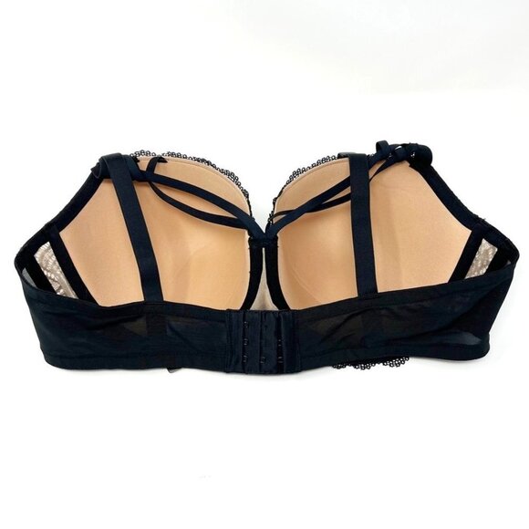 NWT Adore Me Trezza Contour Plus Balconette Bra. Jet Black/Sirocco. Size 40D - Picture 2 of 7